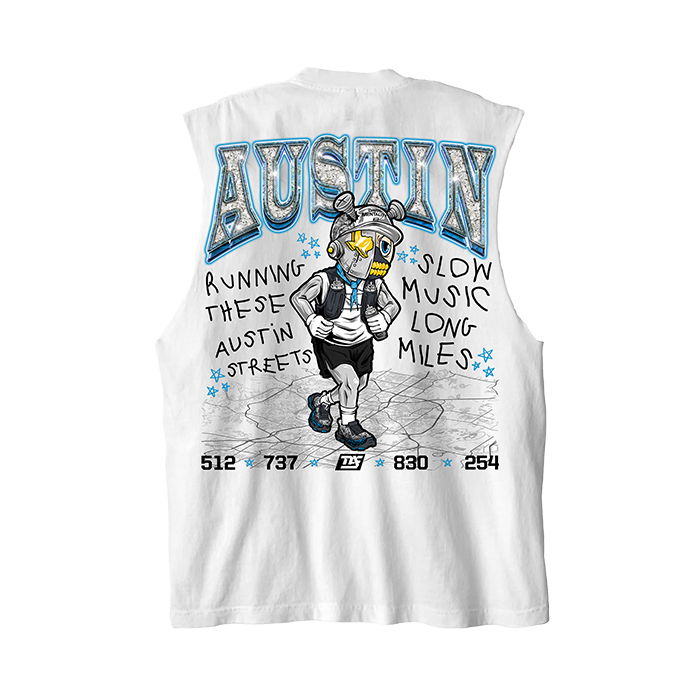 ATX Road Runner Blue - Premium Tank (White)