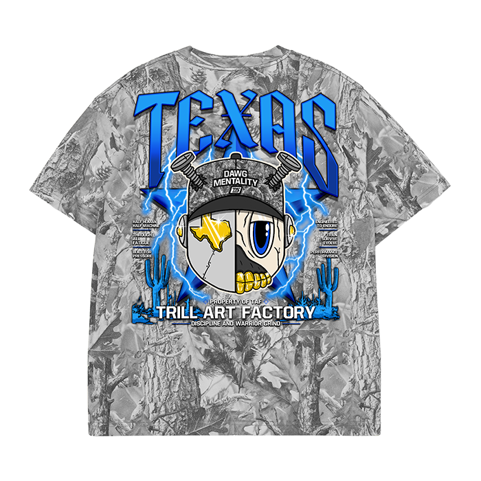 Astroid Texas Blue Star - Boxy Fit Premium (White Camo)