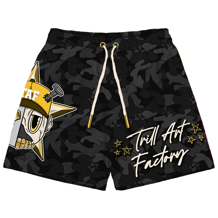 Astroid "Black Camo" Double Mesh Shorts