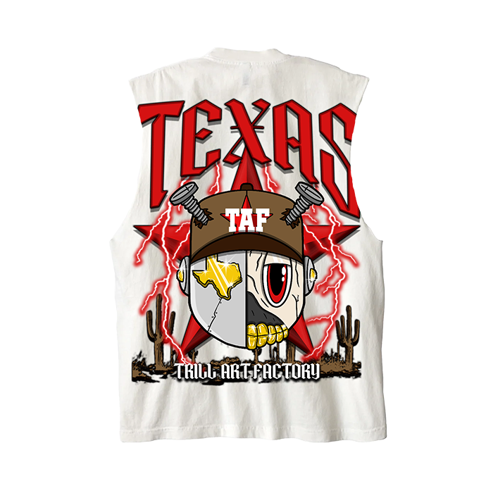 Astroid "Texas" Red/Off White - Premium Tank