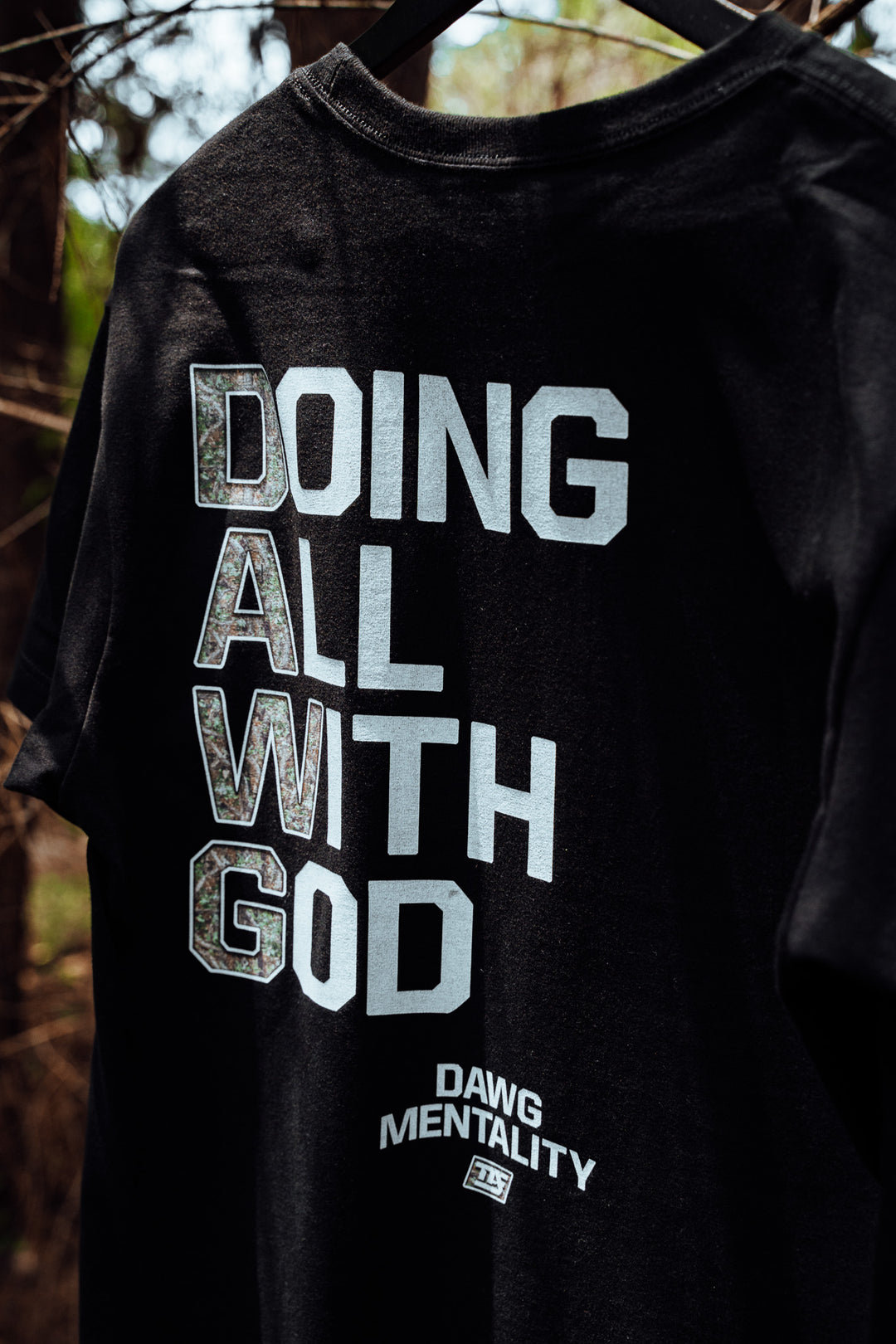 DAWG | Stacked Quote Back Camo - Boxy Fit Premium (Black)