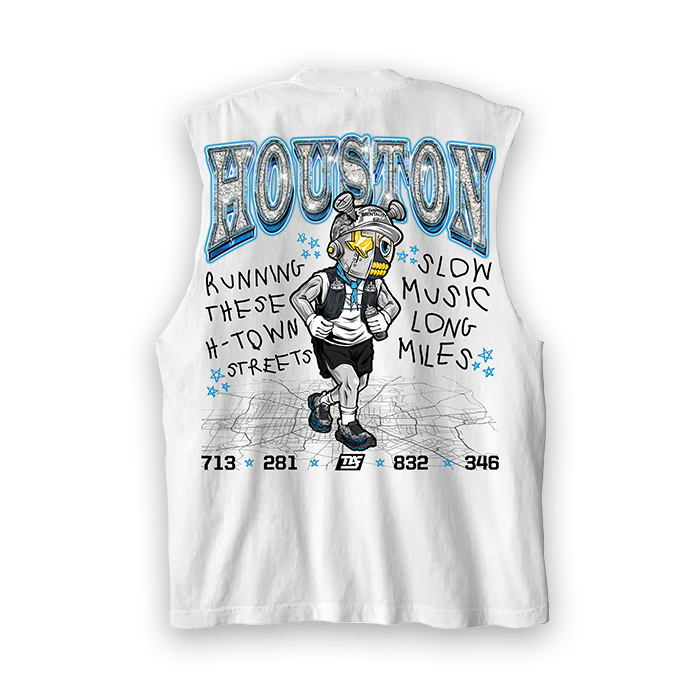 H-Town Road Runner Blue - Premium Tank (White)
