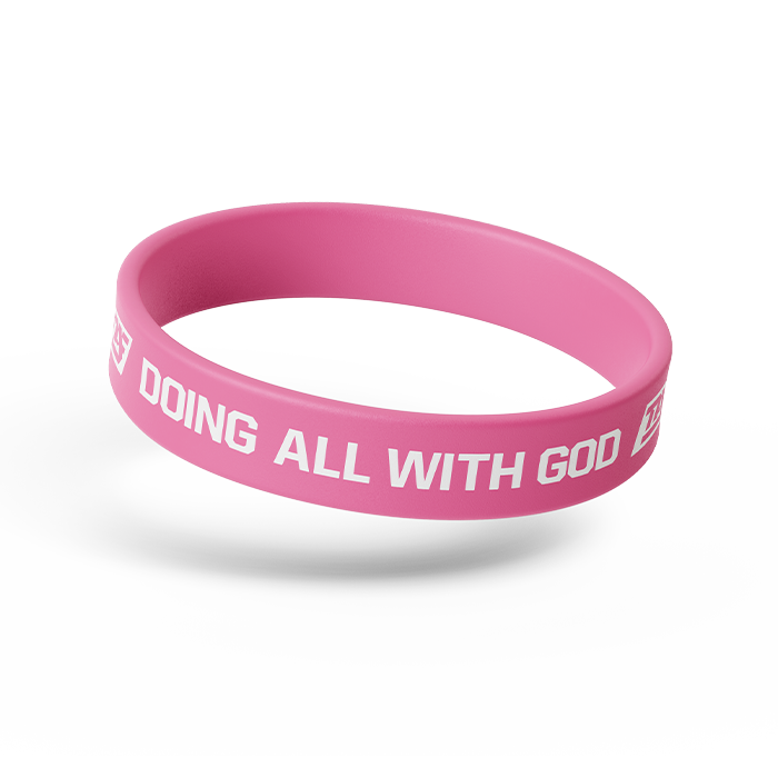 DAWG MENTALITY | Doing All With God Wristband - Pink