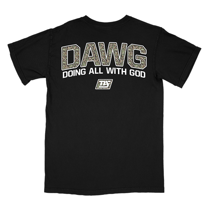 DAWG | Upper Back Camo - Standard Tee (Black)