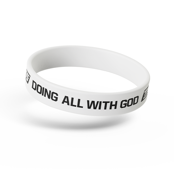 DAWG MENTALITY | Doing All With God Wristband - White