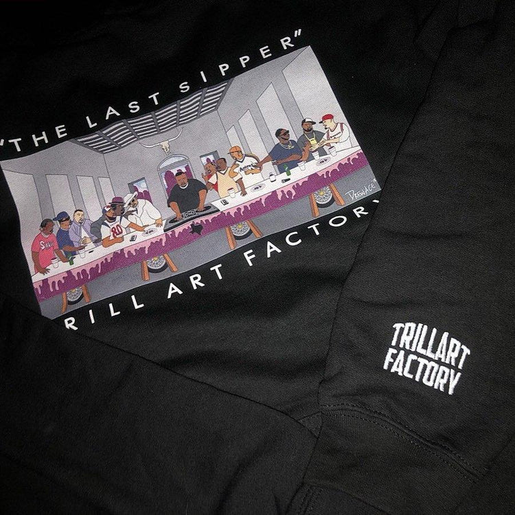The Last Sipper Black Hoodie Trill Art Factory