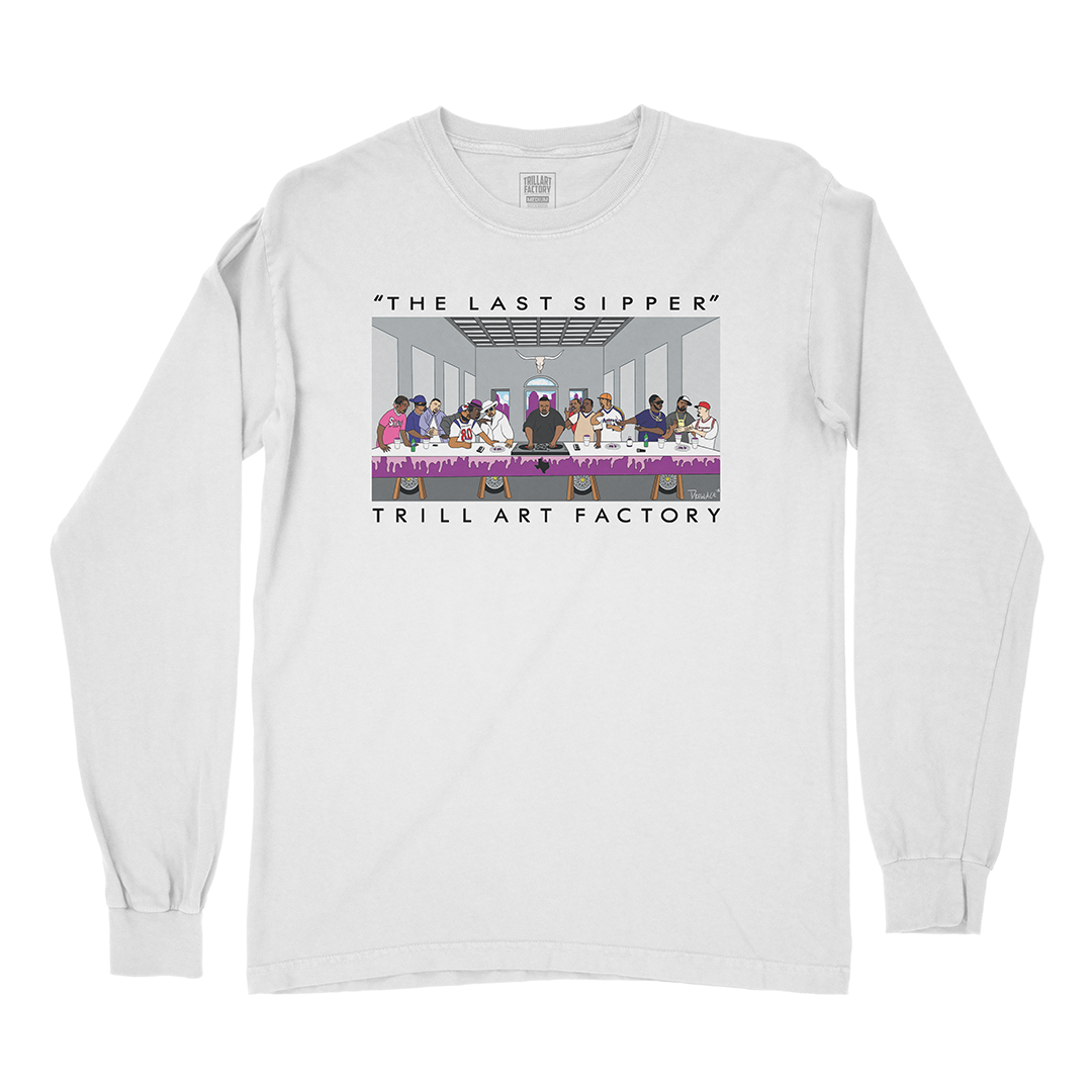 "The Last Sipper" Long Sleeve - White