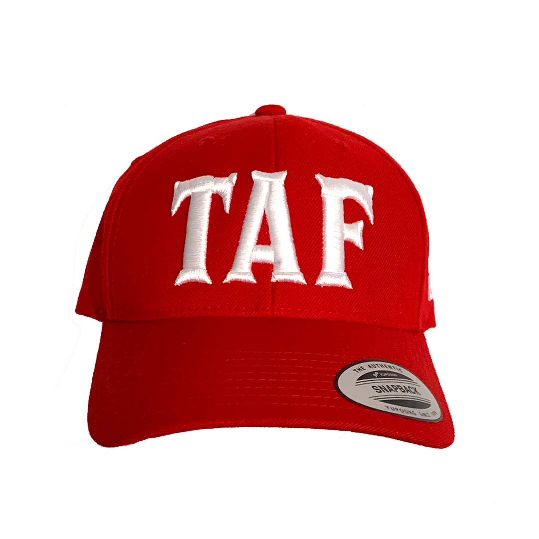 TAF Premium Curved Snapback - Red